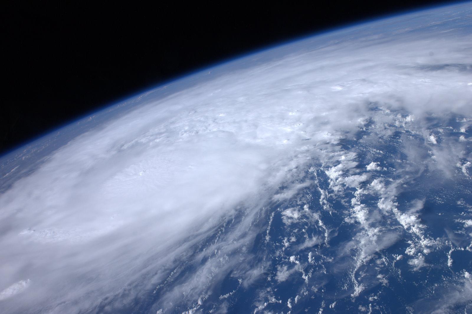 A photo of Hurricane Irene taken from space.