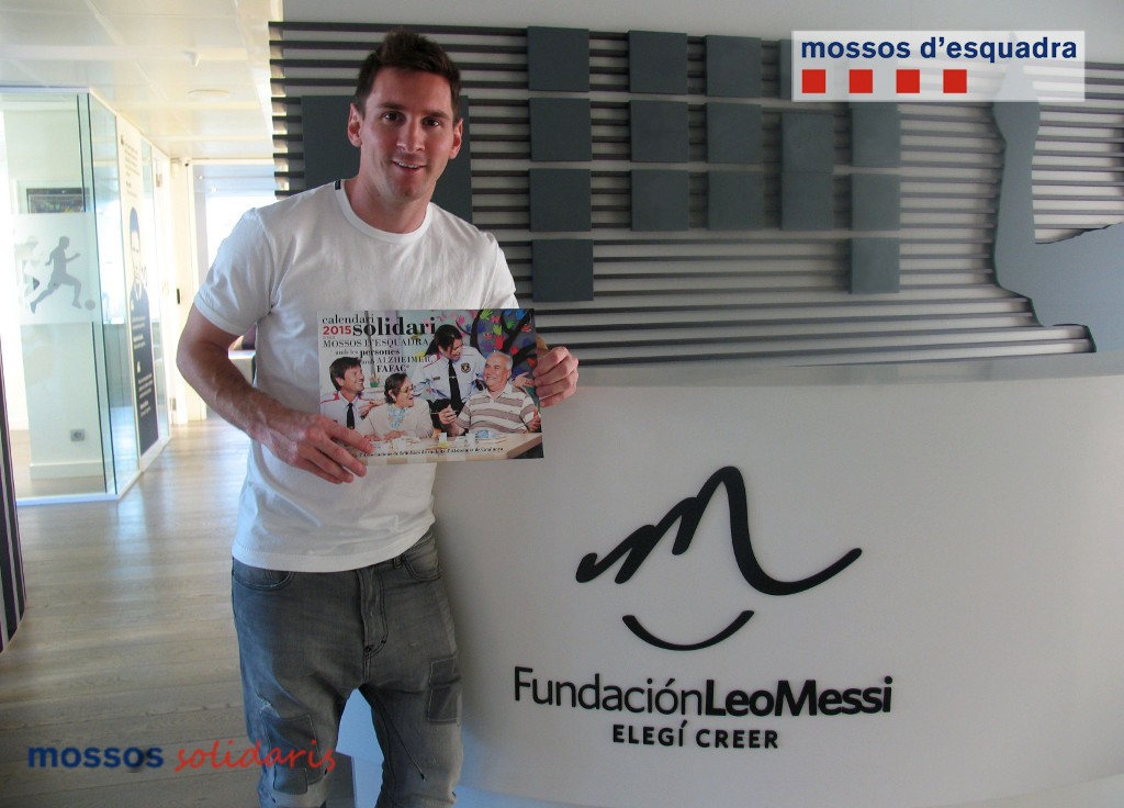 Lionel Messi representing the Lionel Messi Foundation. Image obtained with thanks from Mossos. Generalitat de Catalunya via Flickr.