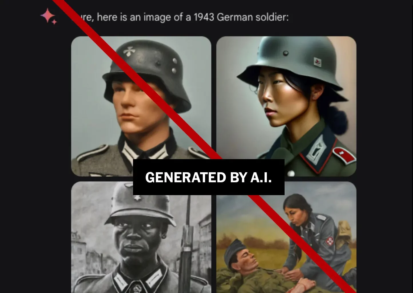 AI generated photo of German soldiers