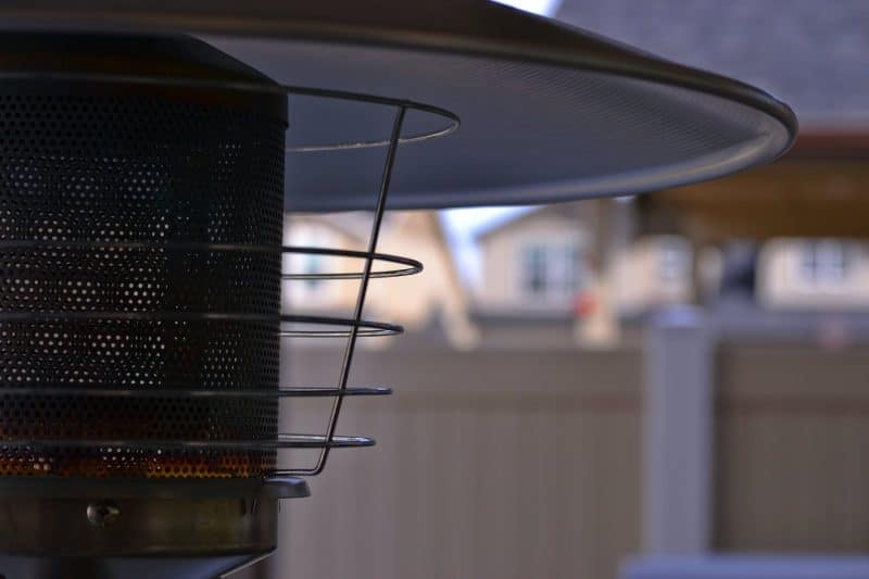 close up photography of patio heater