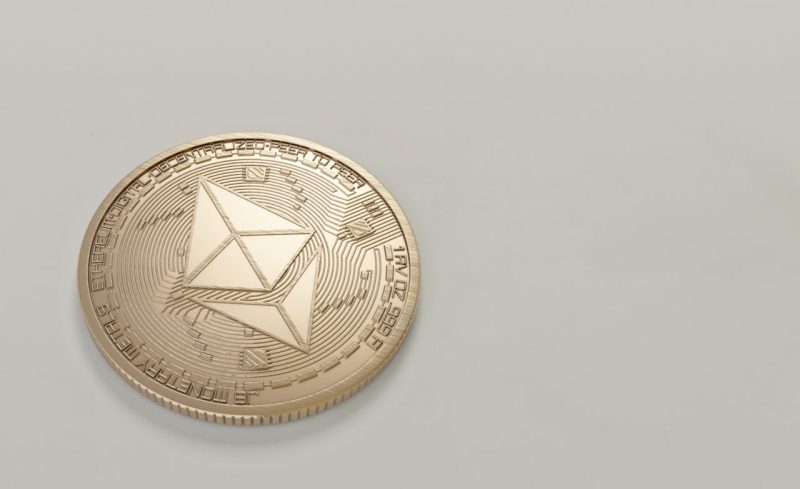 Fake Ethereum coin (a drawing)