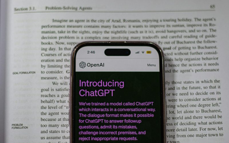 chatgpt webpage open on iphone
