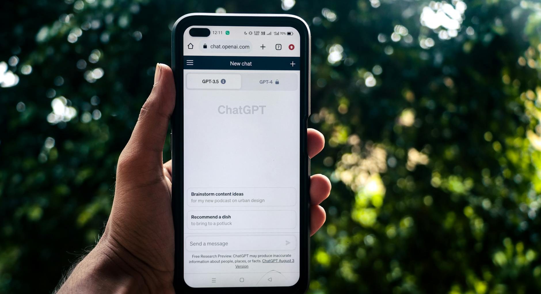 webpage of chatgpt a prototype ai chatbot is seen on the website of openai on a smartphone examples capabilities and limitations are shown